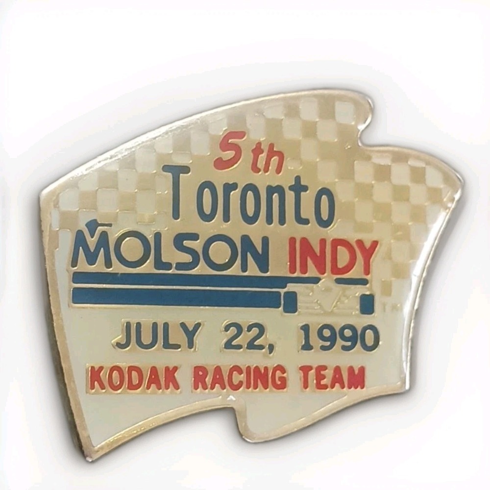 Vtg 1990 Kodak Racing Team 5th Toronto Molson Indy Enamel Lapel Hat Pin Pinback